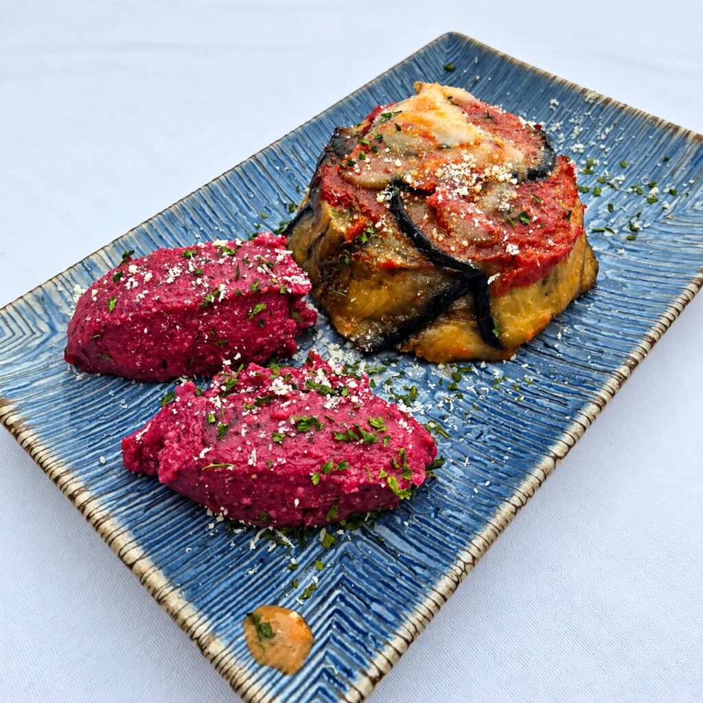 Tortino de berenjena y salmón